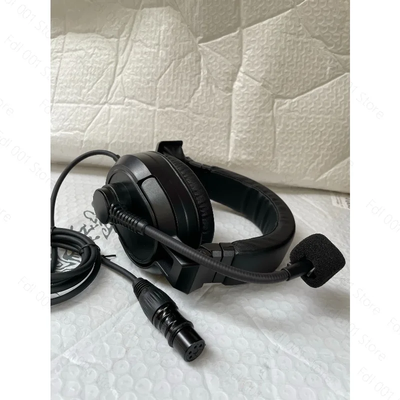 Director unilateral head wear inner pass headset dynamic noise reduction microphone with microphone switch four or five cores