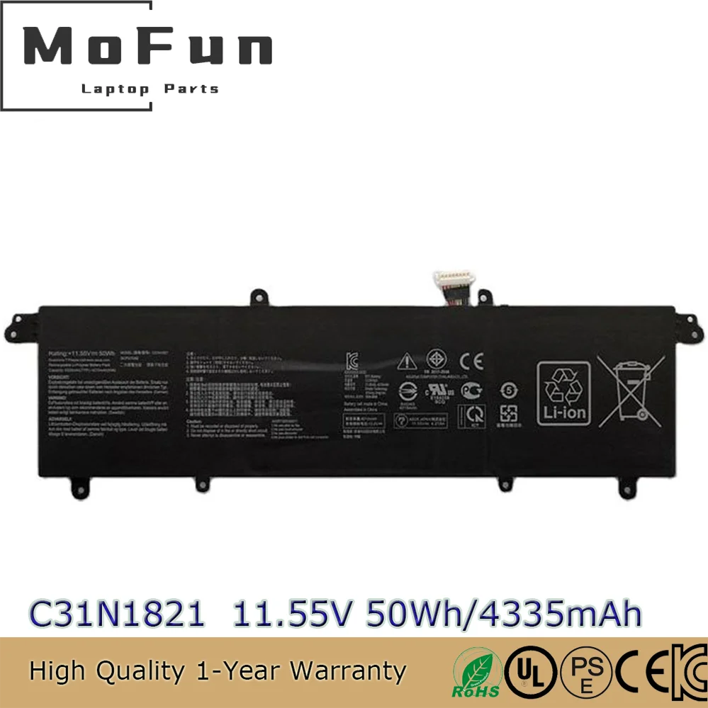 

Brand New Original C31N1821 11.55V 50Wh Laptop Battery for ASUS ZenBook S13 UX392FA UX392FN UX392FN-XS71 UX392