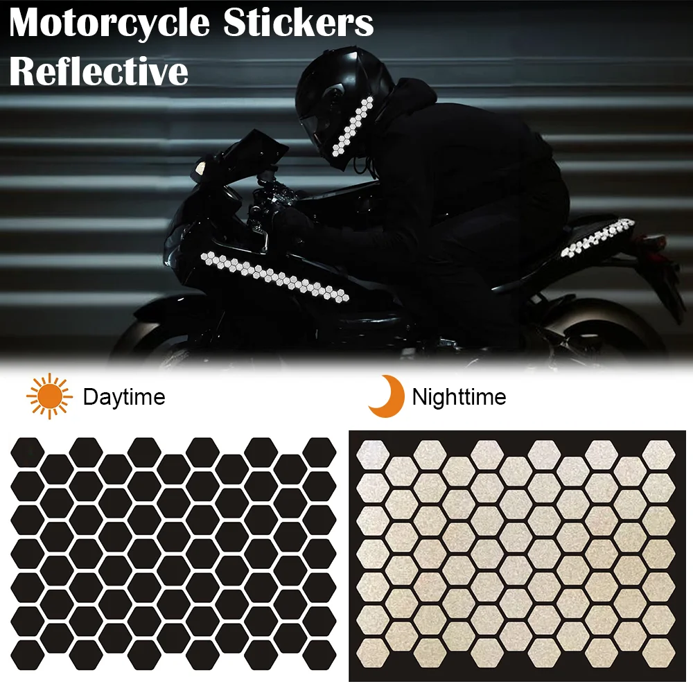 

Black Invisible Reflective Stickers Motorcycle Helmet Reflective Tape for Bike Frame Night Safety Strip Flexible Reflective Film