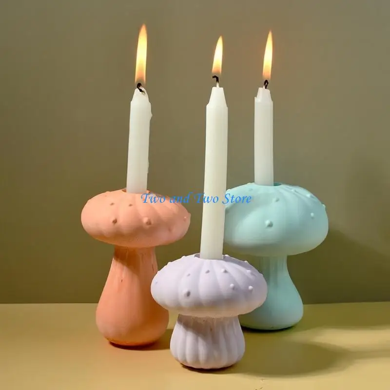 HX6F Multipurpose Artistics Mushroom Mold Set Made of Sturdy Silicone Mold Accessory for Home Decoration Craft