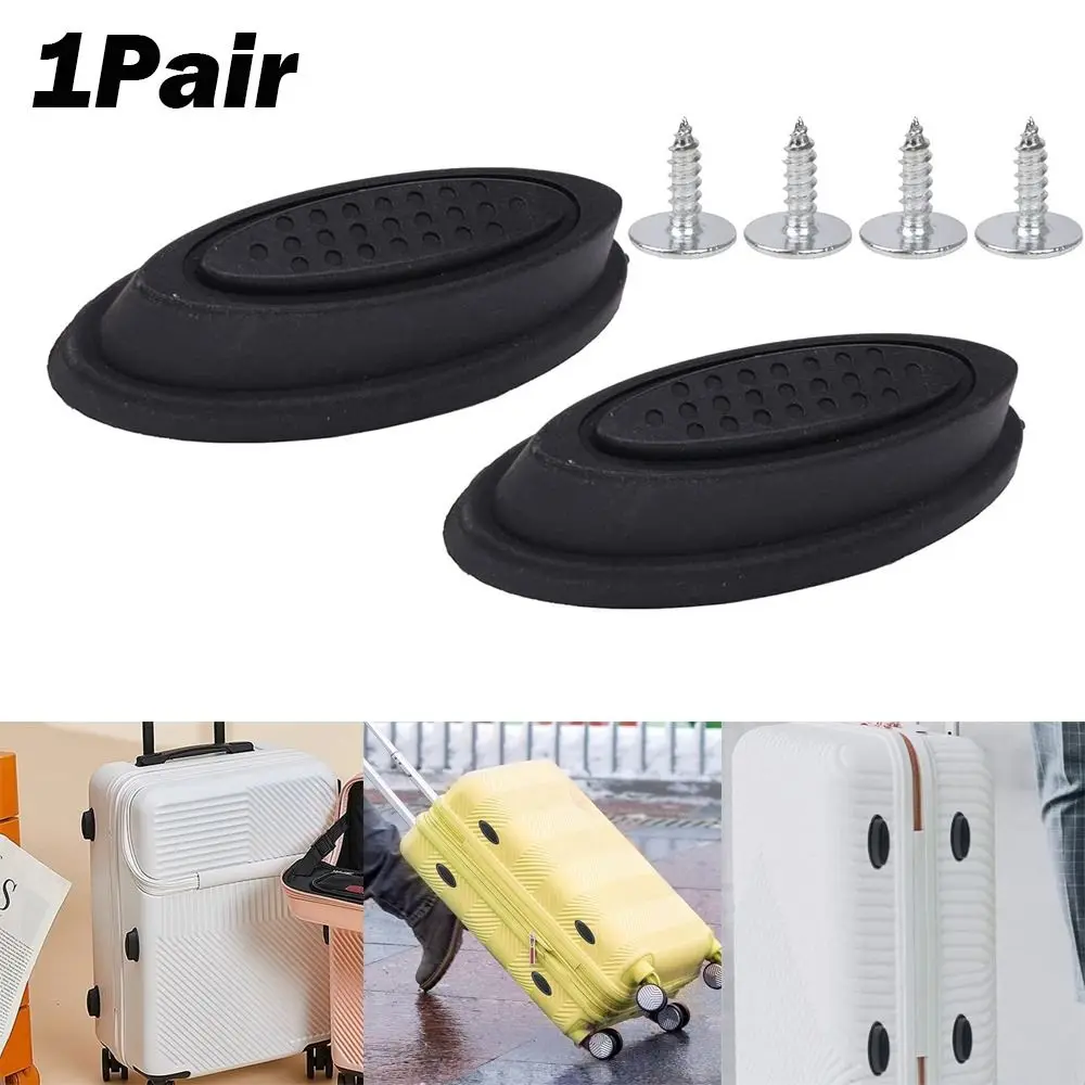 Plastic Luggage Feet Pads Black With Screws Luggage Bottom Stand Suitcase Replacement Part All Suitcase