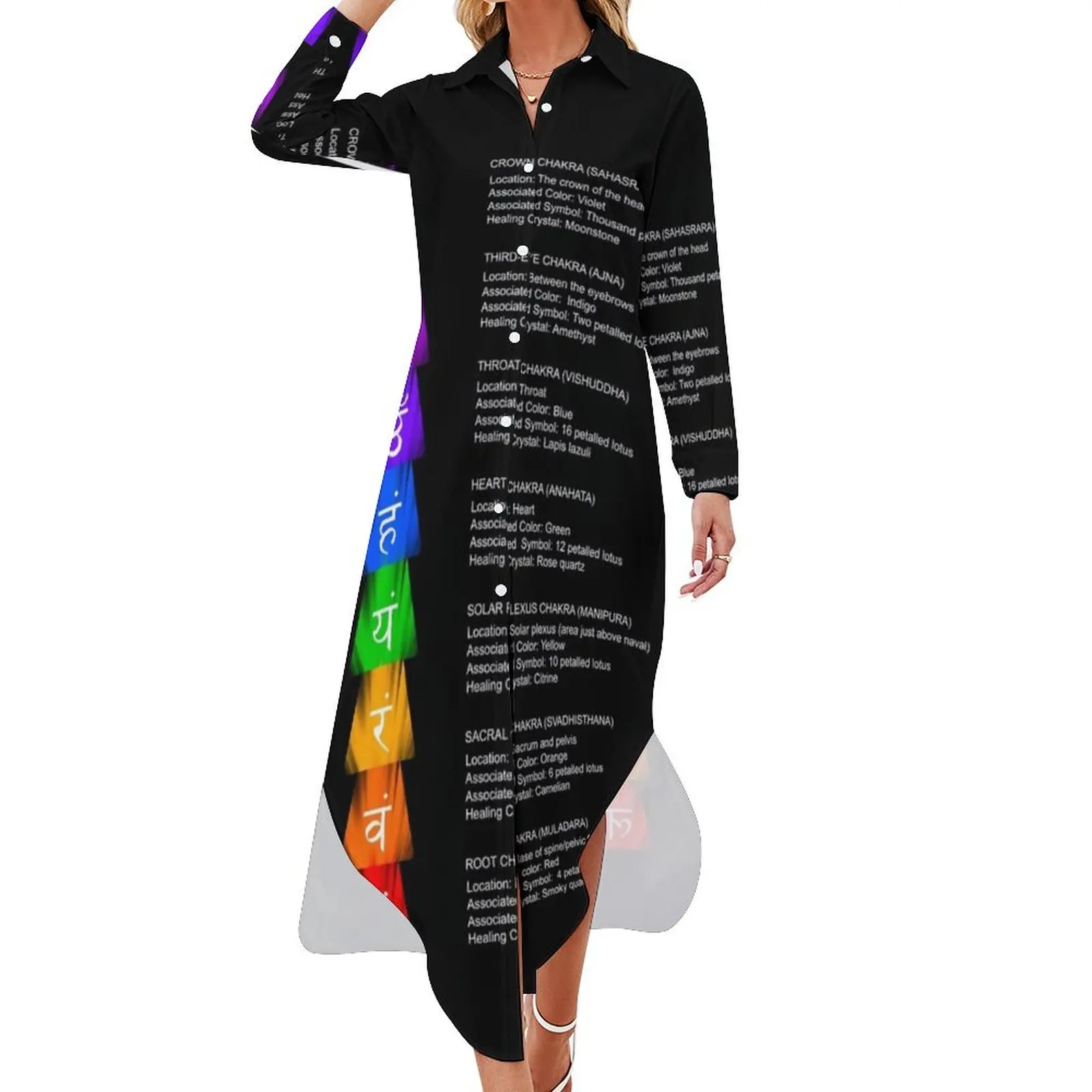 

Reiki chakra and their meanings Long Sleeved Shirt Dress dresses for woman 2024 Dresses for wedding party