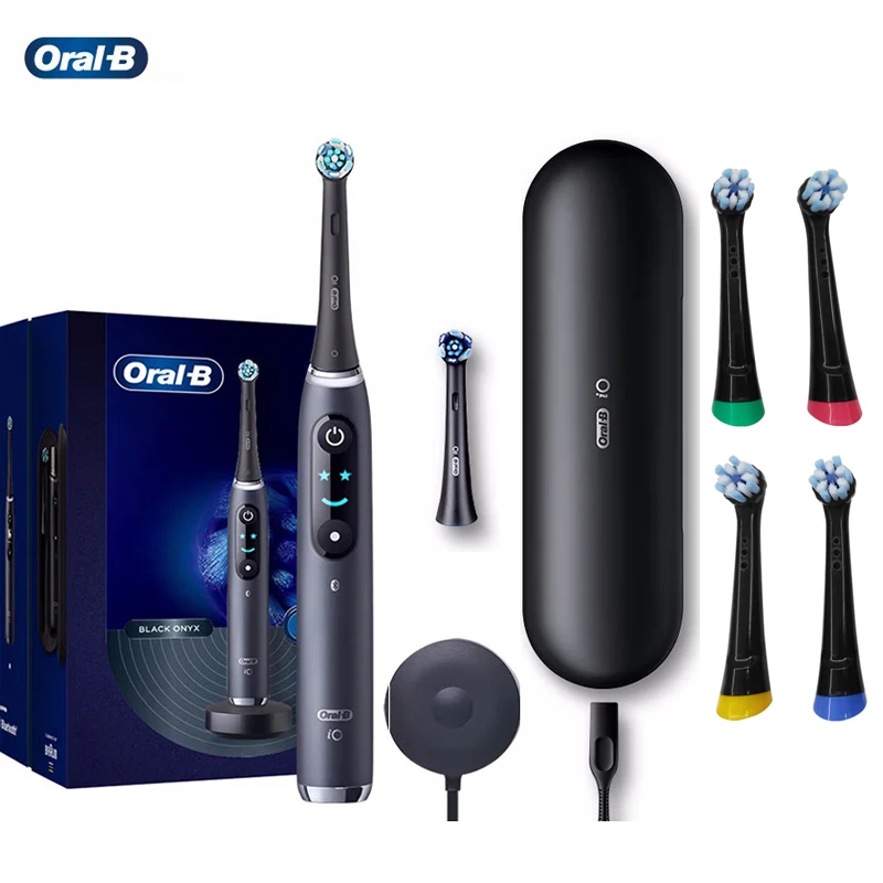 

Oral-B iO Series 9 Electric Toothbrush 7 Brushing Modes Smart Clean Teeth With Pressuer Sensor Travel Case Fast Charge