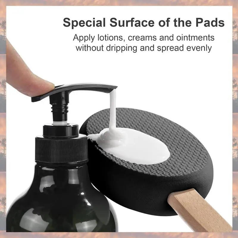 أداة توزيع الغسول الخلفي تريند 2025 بمقبض طويل ووسادات واحدة قابلة للاستبدال، مثالية للشباب وكبار السن باللون الأسود. #3