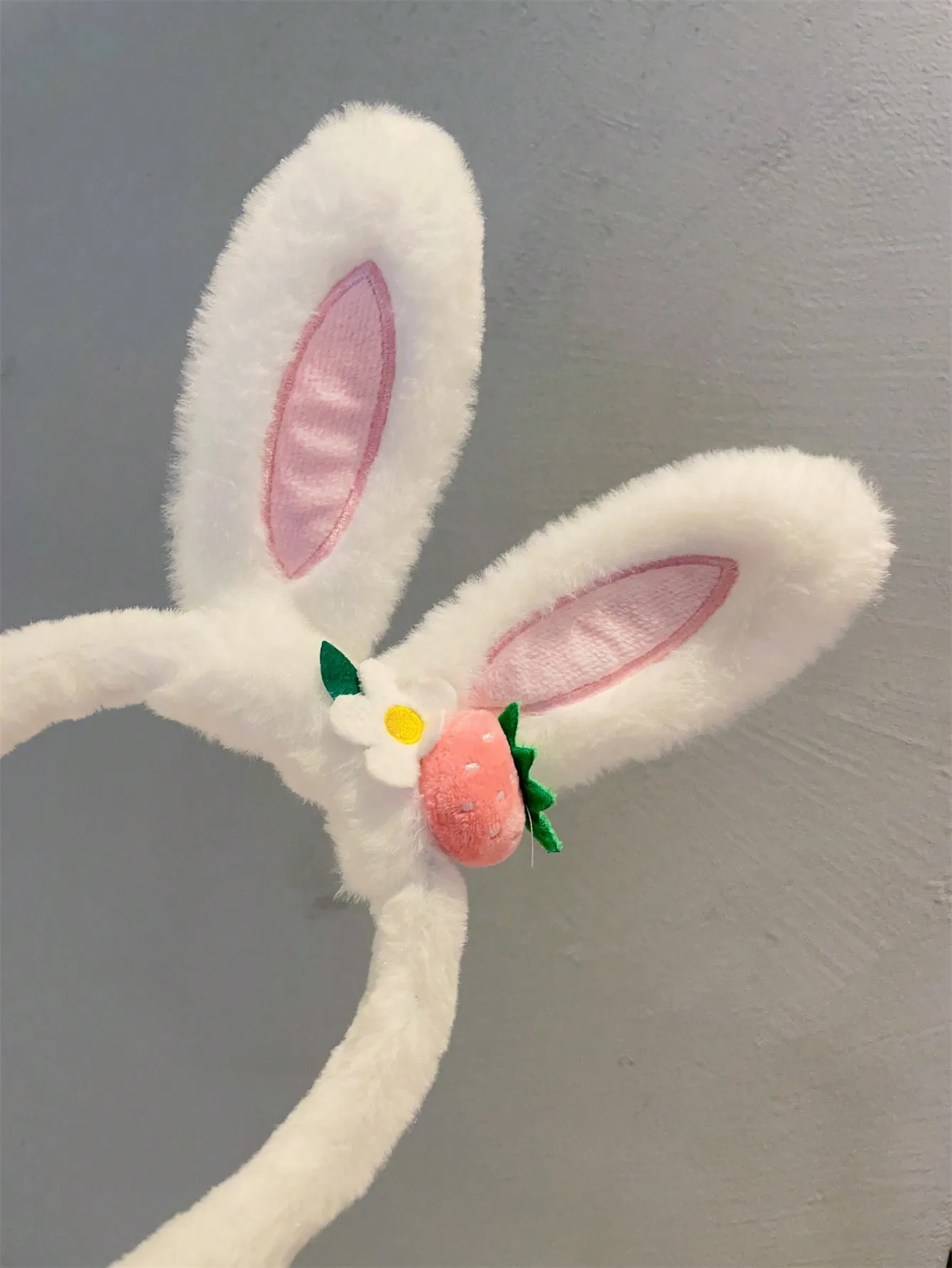 1 hair band cute large rabbit ears hair band for women 2024 autumn and winter new plush hair card for face washing