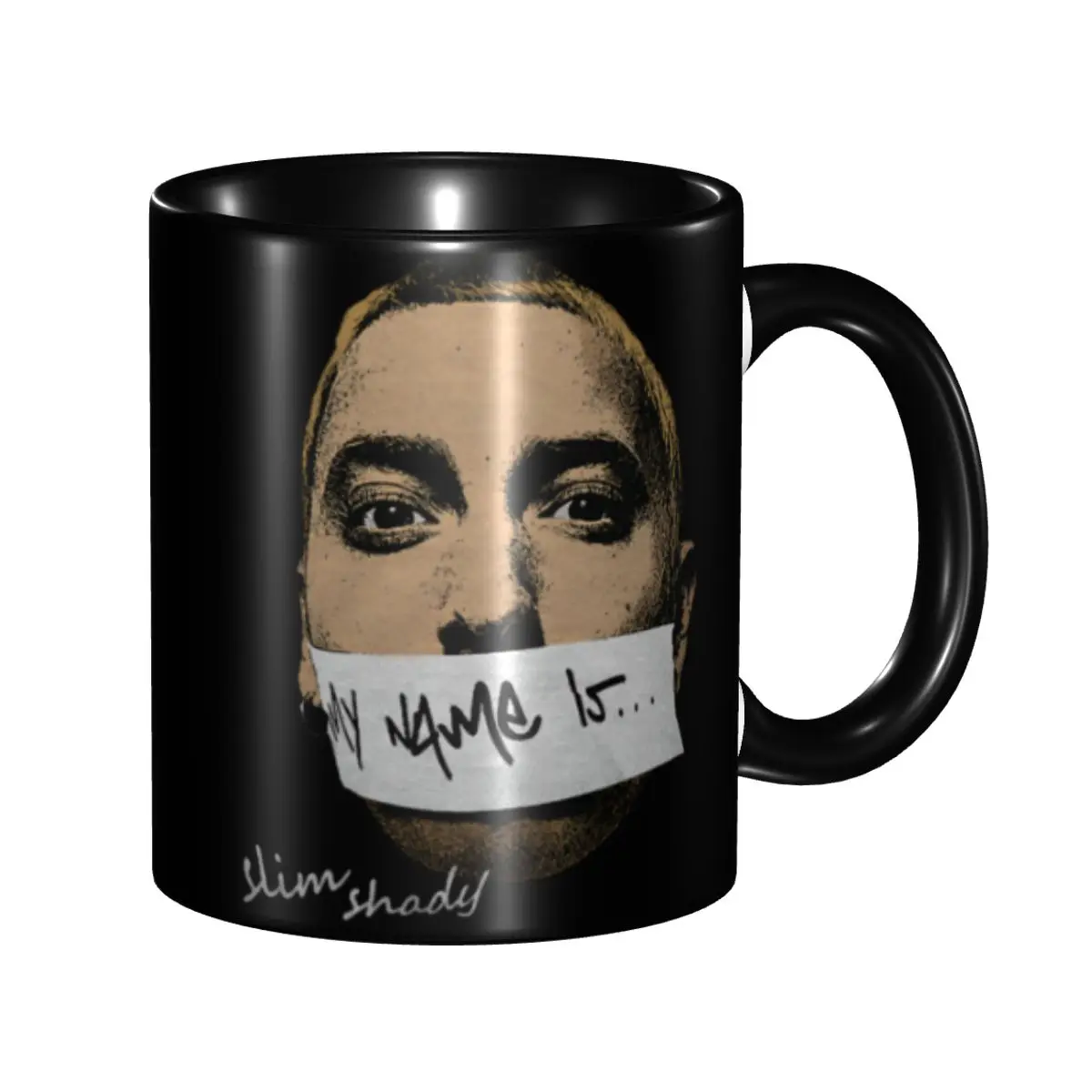 

High Quality Eminem Slim Shady Music Rap Old School Merch Mugs Funny Tea Cup