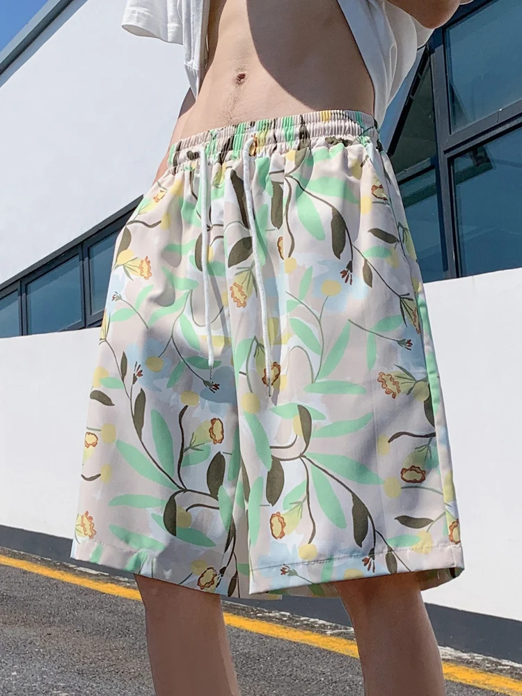 

Ice Silk Men's Sport orts Summer Casual Fitn Training Running Beach Pants mid Waist Loose Fit Youthful Energy Sle