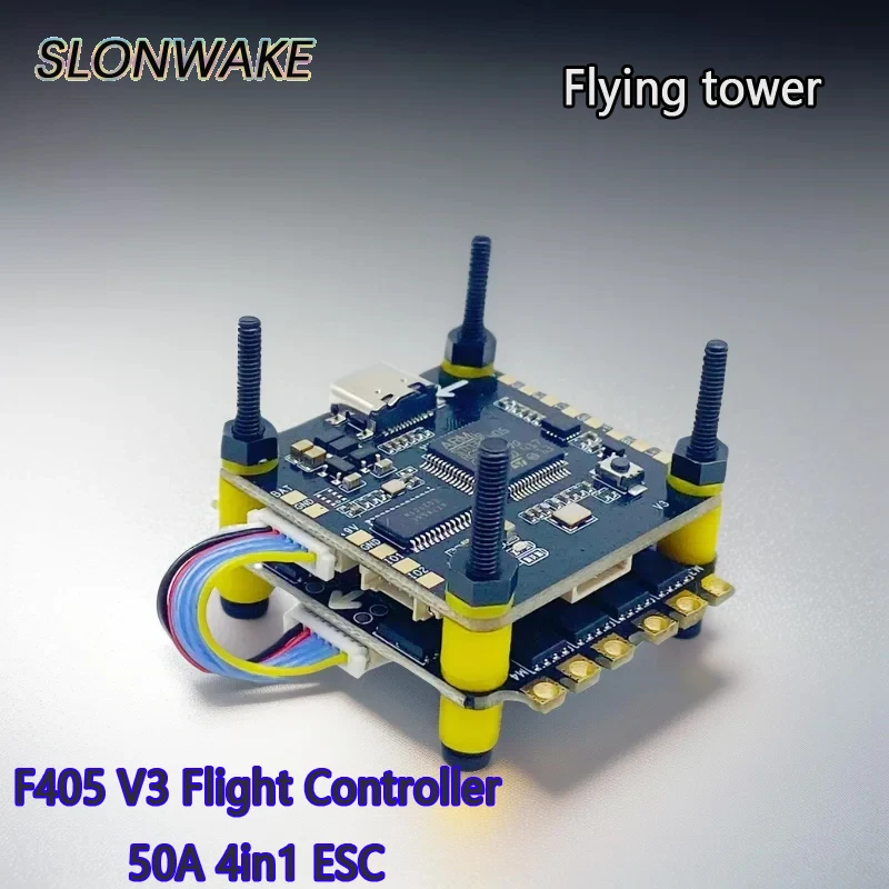 

SLONWAKE F405 V3 BLS 50A Flight controller Four in one electric modulation 30.5×30.5 FC&ESC Stack for FPV Freestyle Drone Model