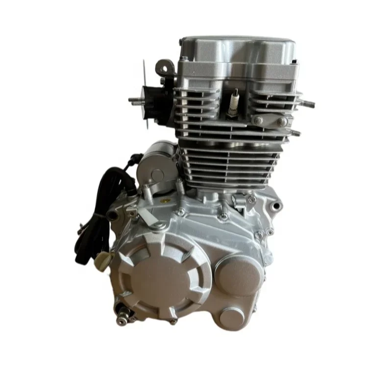 Motor de refrigeración por aire de 200cc, cilindro de 4 tiempos OEM blanco plateado, buen rendimiento, alta calidad