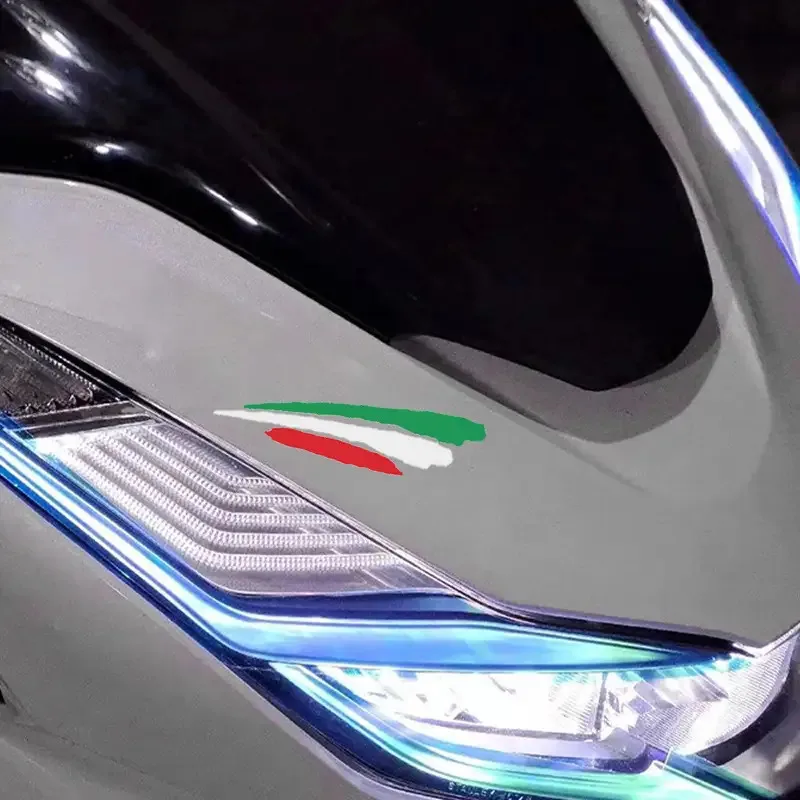 

2D Flat Italian Flag Waterproof Sticker Durable Decal Easy Paste Use