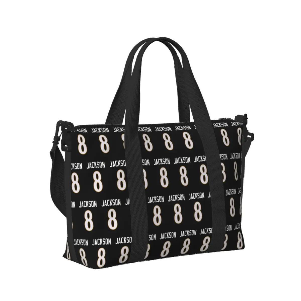 

Custom Lamar Jackson Beach Travel Bag Large Capacity Tote Bags for Gym Yoga Women Shopping Duffle Shoulder Bag