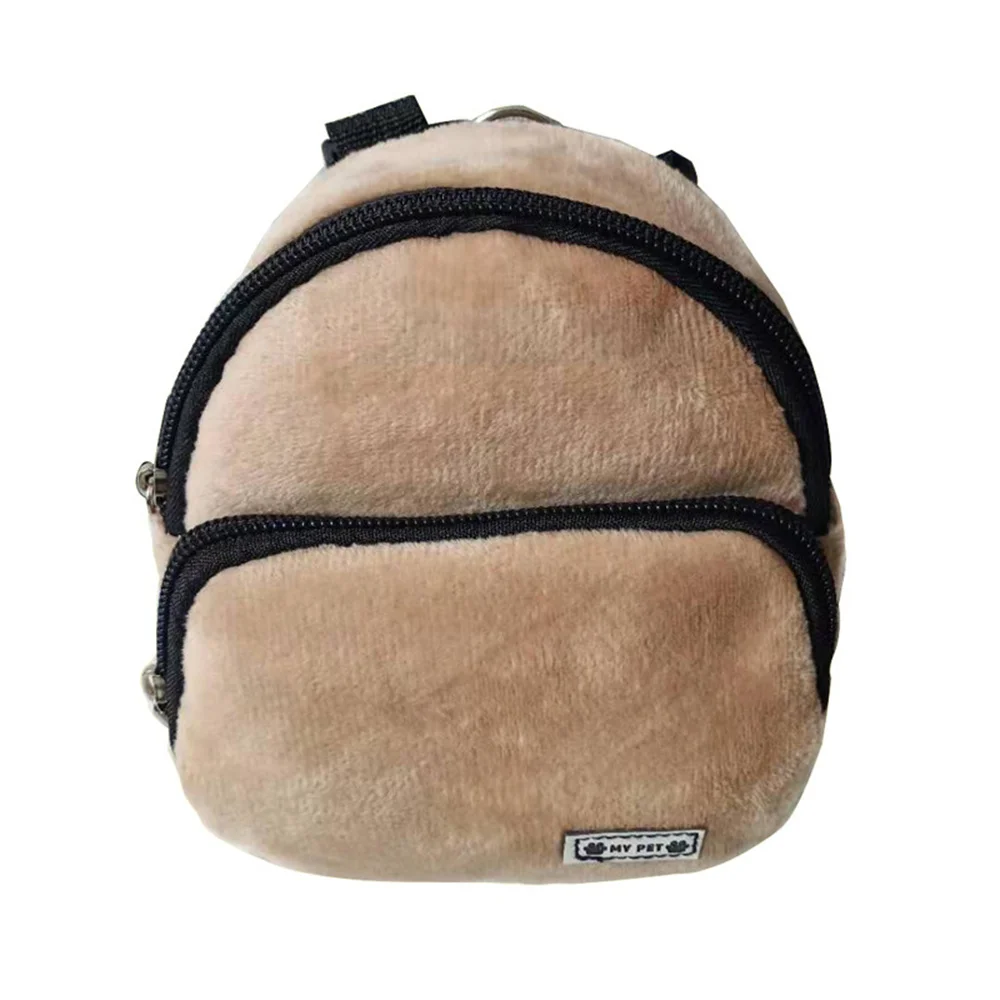 Snack Small Schoolbag Convenient To Carry Hangable Traction Rope Flannel Trend 4 Colors Best Selling Pet Backpack Lovely Durable