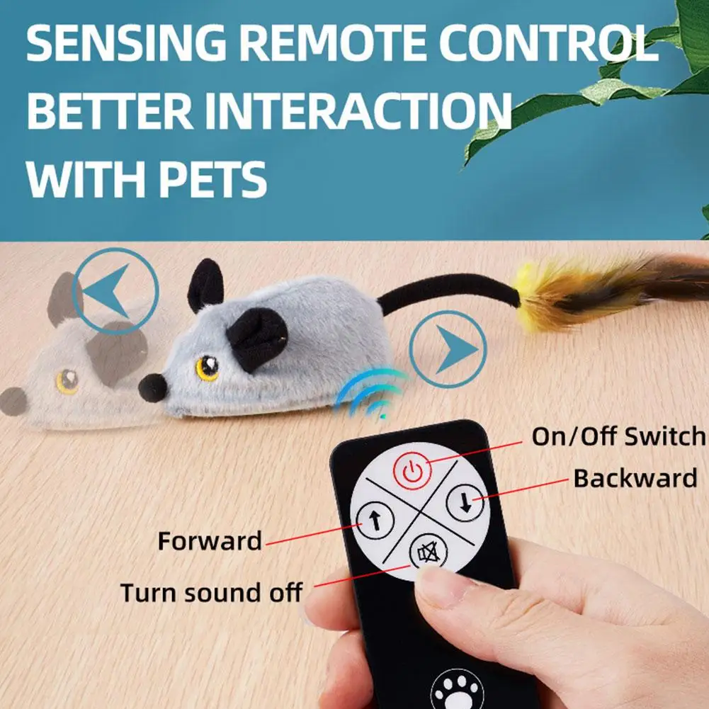 Ratón pequeño simulado y herramienta de autoentretenimiento para perros, juguete inteligente para el hogar, Spor eléctrico con detección, P9c9