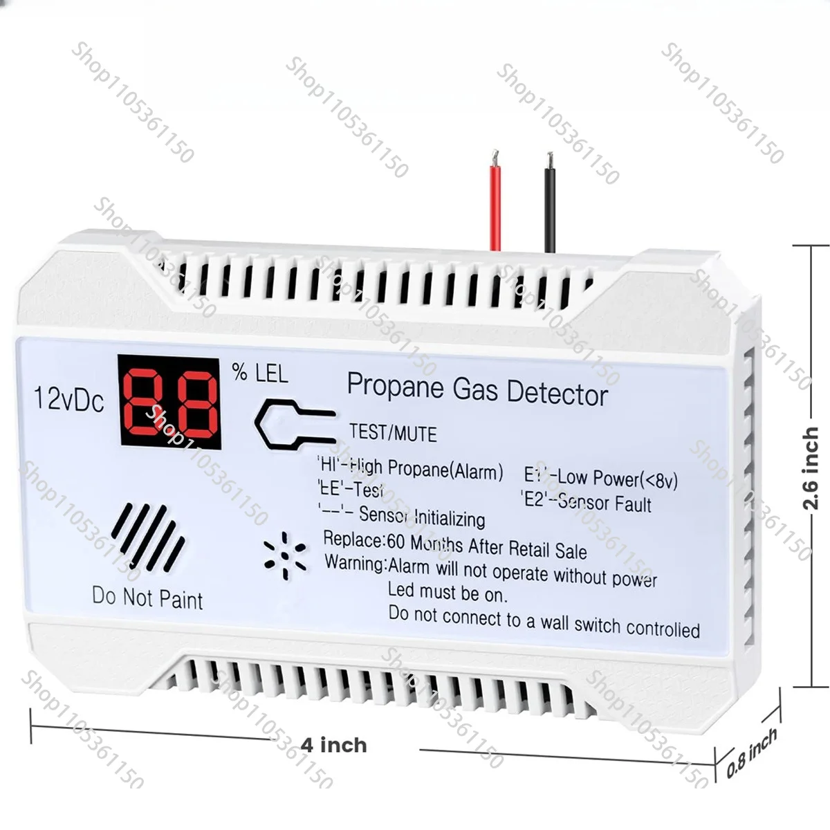 RV Propane Gas Detector 85dB Sound Loud Alarm Sensor