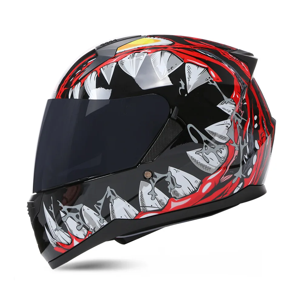 Transporte rápido rosto cheio capacete de corrida dupla viseira capacete modular homem mulher casco motocross rosto cheio capacete de corrida dot aprovado