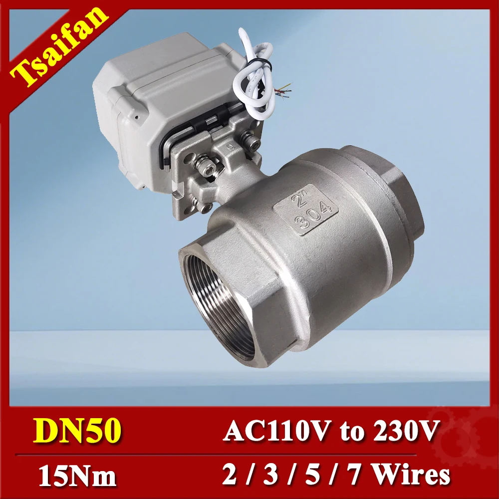 DN50 Side-Mounted Electric Actuator Valve 15Nm ISO5211 Mounting 110V to 240V CE certified, IP67, Metal Gears for water oil gas