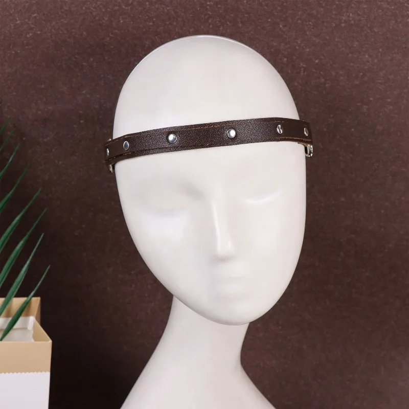 Gothic Headband | Black/Brown, High Crown, Face-Shaping, Cosplay Stage Accessory