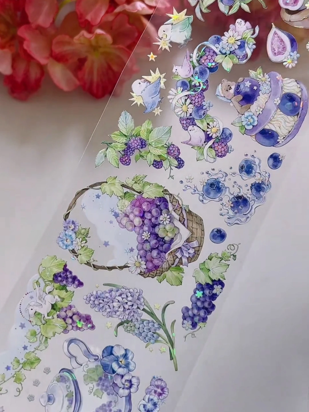 

Блеск фруктов блестящая ПЭТ лента васи коллаж журнал Scarpbook