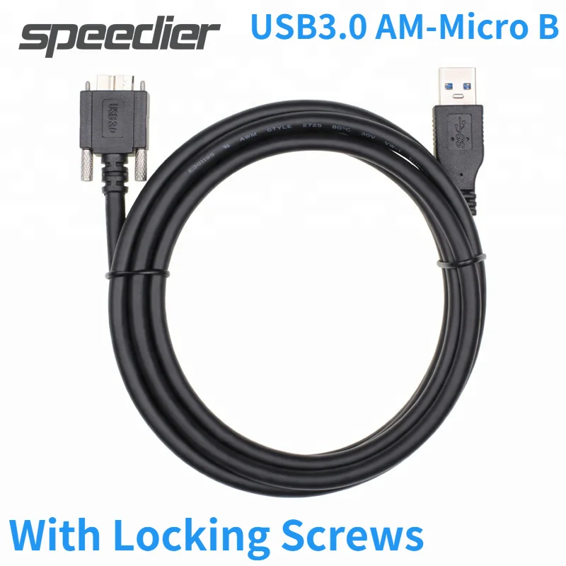 Cable de sincronización y carga USB 3,0 A macho A Micro B, Cable de sincronización y carga de 1,5 M, 2M, 3M, 5M con tornillos de bloqueo para Nikon D800, D800E, D810, nuevo