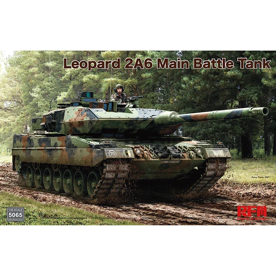 Ryefield model  military tank assembly scale model kit  RM-5065 Leopard 2A6 main battle tank activity Track 1/35