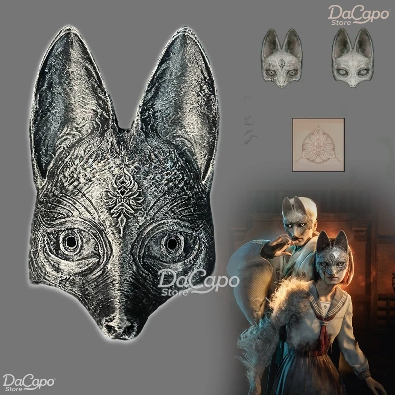 لعبة رعب صامتة ƒ Hill Fox Mask لعبة مخيفة كوسبلاي هيناكو شيميزيو لعب الأدوار الدعامة الوحش الهالوين ثلاثية الأبعاد مطبوعة صلبة ناعمة 2 نمط