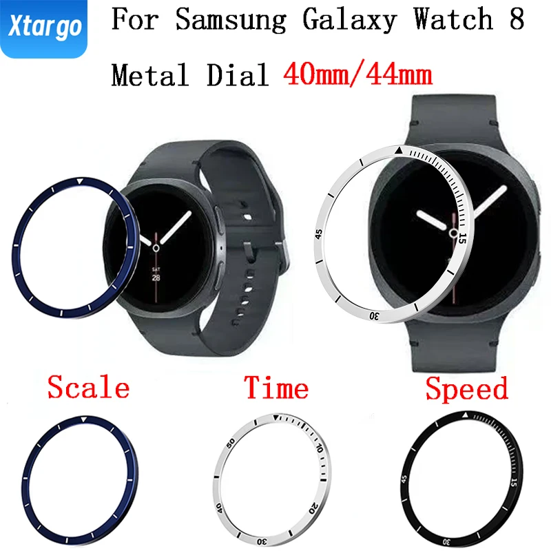 

Suitable for Samsung Galaxy Watch 8 40mm 44mm Watch Metal Rim with Engraved Time and Speed Ruler Cover Bumper Watch Accessories