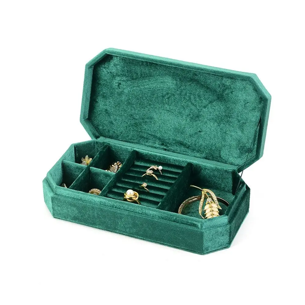 خواتم قلادة مجوهرات التعبئة حقيبة سوار أقراط سعة كبيرة المخملية حامل مجوهرات المنظم مجوهرات حقيبة للتخزين