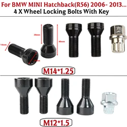 4Pcs/kit M14x1.25 M12x1.5 Wheel Locking Bolts Anti-theft Wheel Screw Bolt Lock Nut Key 36136776076 For BMW X3 X6 Z4 For MINI