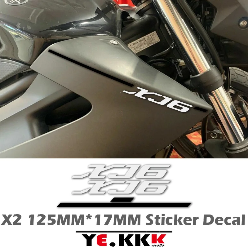 

2 X New 125mm*17mm For YAMAHA XJ6 XJ-6 Motorcycle Full Car Stickers Custom Stickers Decals Custom Color