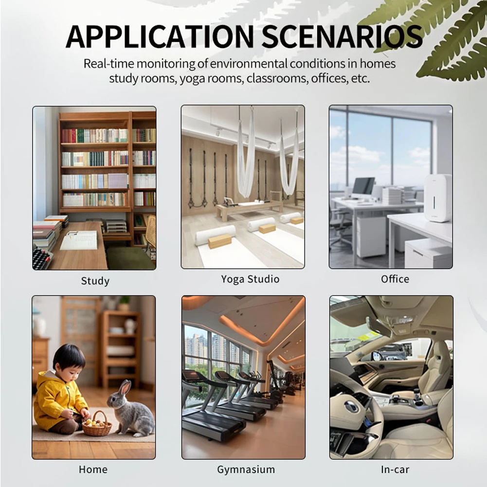 3in1二酸化炭素検知器 LEDデジタルディスプレイ CO2空気質テスター バックライト付き温室ガスモニター 空気質検知