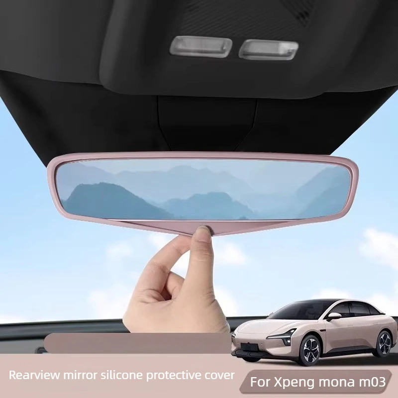 

Rearview Mirror Protective Cover Silicone Screen Protector Case for XPENG Mona M03 Interior Anti-Scratch Accessories