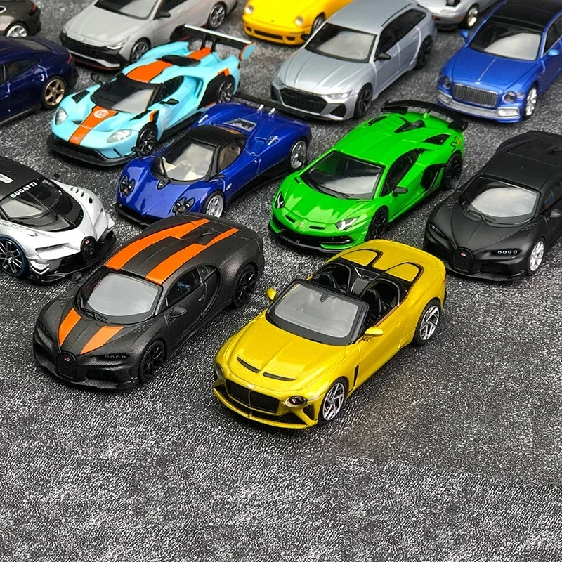 MINIGT Alloy Die Cast Model Boys Collect Toys 1/64 Convertible Lamborghini Bugatti Porsche GTR Limit Car Model Boy Model