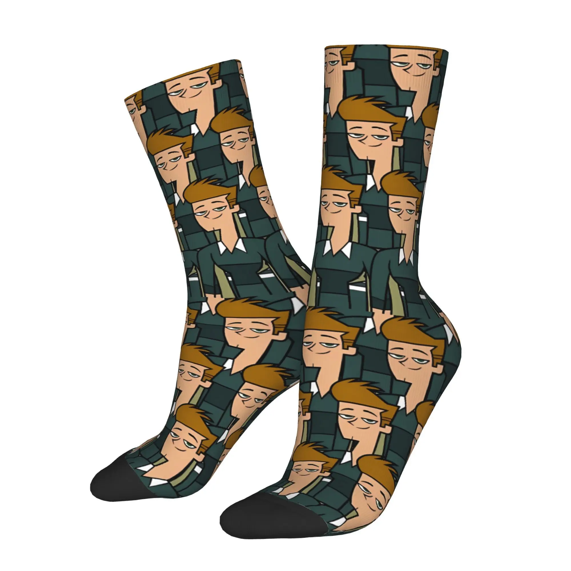

Retro Total Drama Topher Men's Socks Unisex Hip Hop Funny Crew Sock Gift