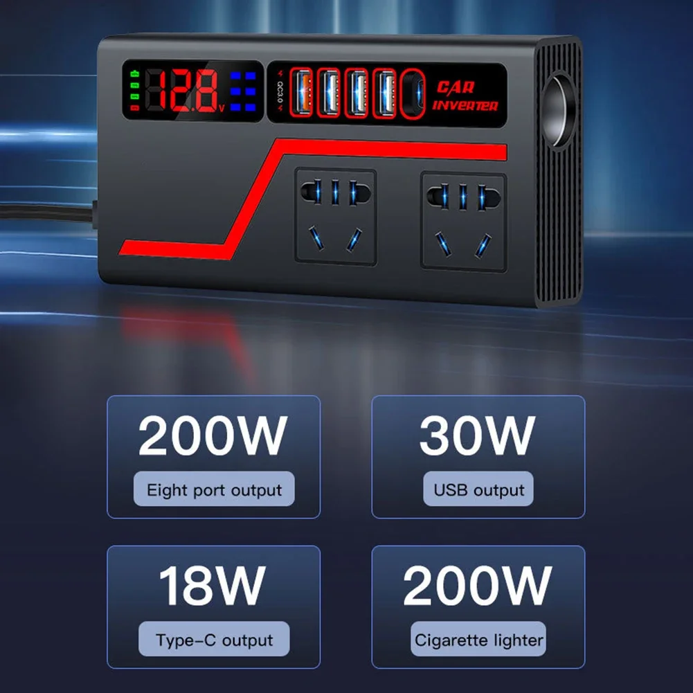 2000w Inverter For Multiple Devices Generator Black 2000W Inverter Versatile Compatibility Multiple Outputs Robust Performance