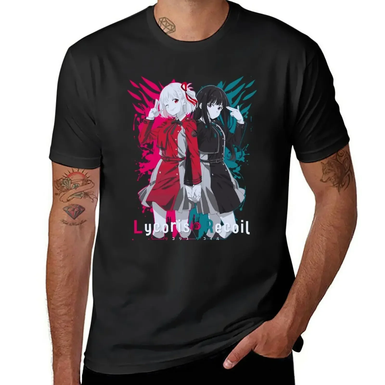 Lycoris Recoil - Tshirt T-Shirt graphics plus sizes aesthetic clothes mens clothes