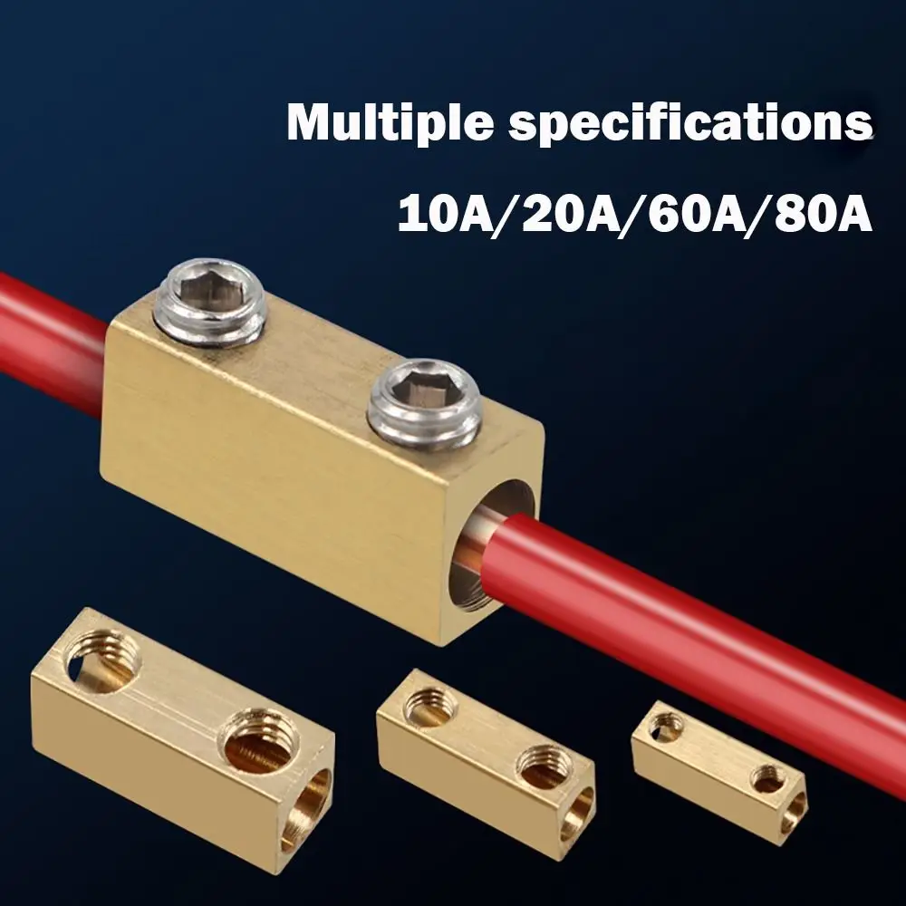 With Heat Shrink Tubing Brass Terminal Block Pressure Free Waterproof High Power Splitter High Current Wiring Connector