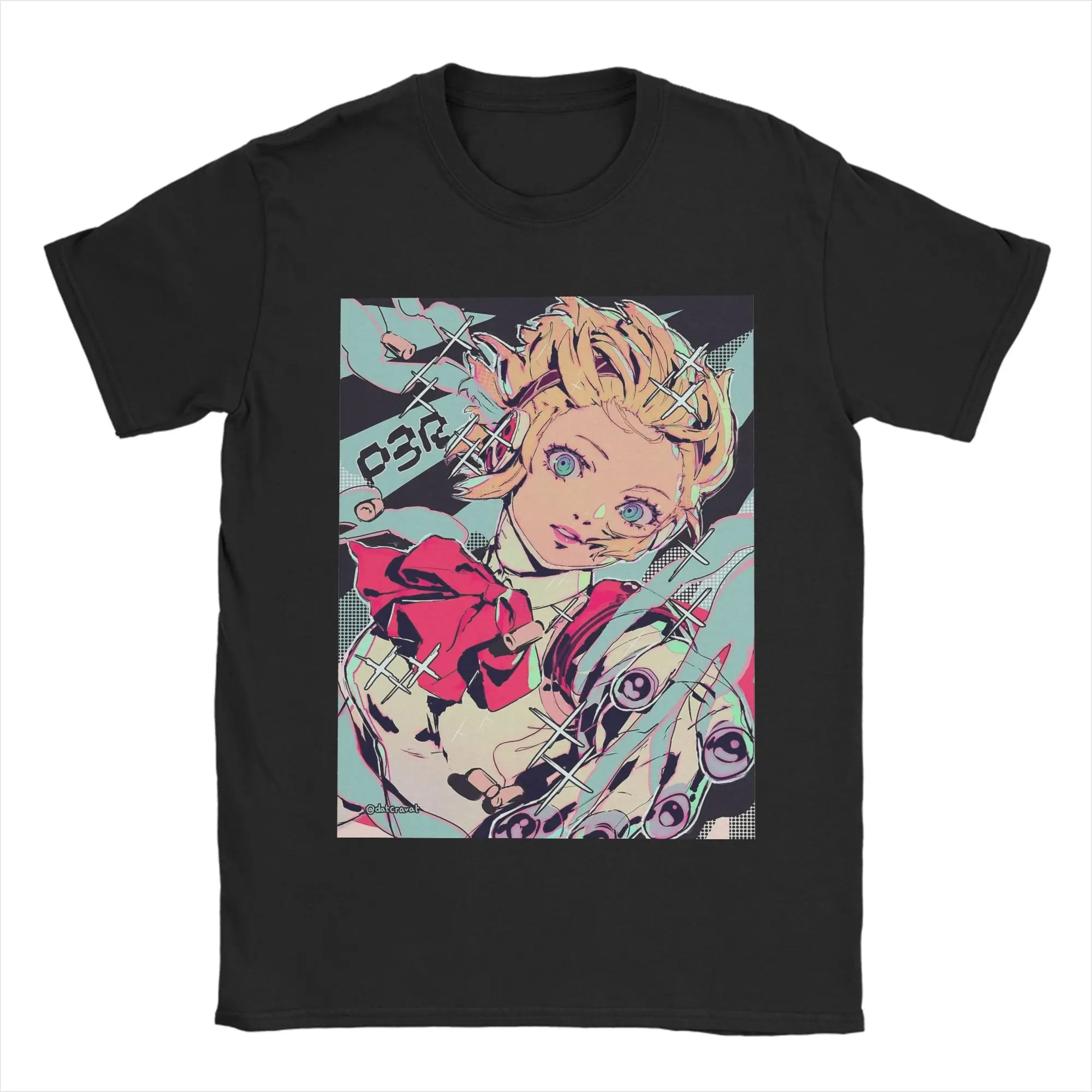 Camisetas Aigis P3R para hombres y mujeres Personas 3, Camiseta de algodón con Humor de Anime, Camiseta de manga corta con cuello redondo, ropa de talla grande