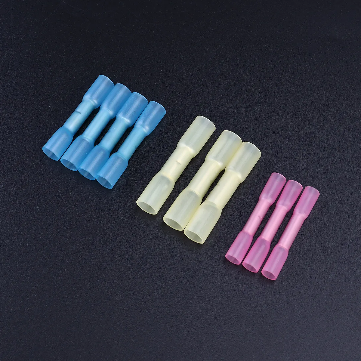 50Pcs Insulated Butt Connectors Heatshrinkable Waterproof Terminal Set for Wire Connection in Wet Damp Areas Terminal Set
