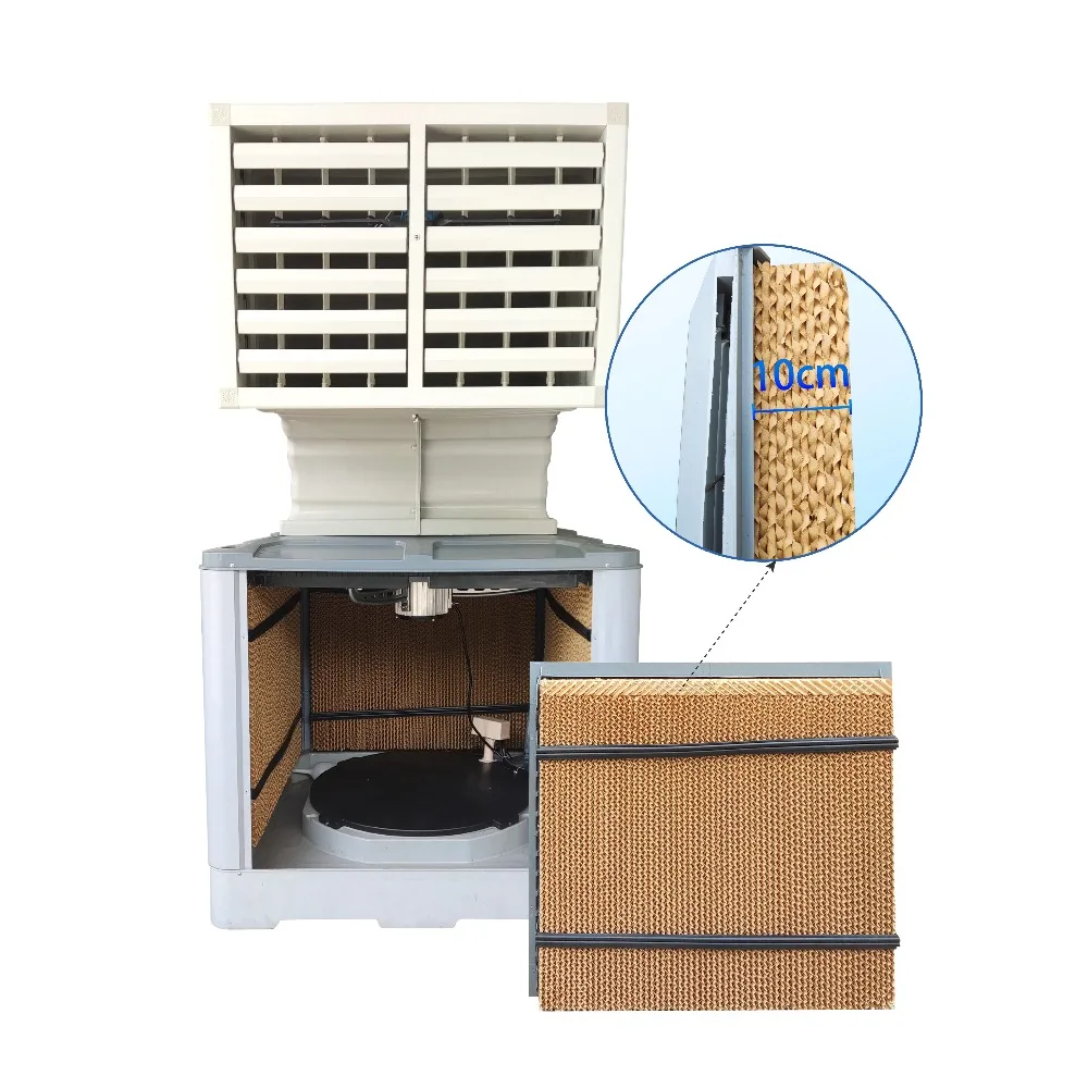 

Portable Industrial Evaporative Air Cooler, Remote Control, 220V for Warehouse, Restaurant, Farms, Pump Core Component