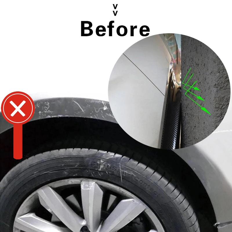 1.5m Universal Fender Flares Car Wheel Arches Wing Expander Arch Eyebrow Anti-collision Strips Mudguard Lip Protector Cover