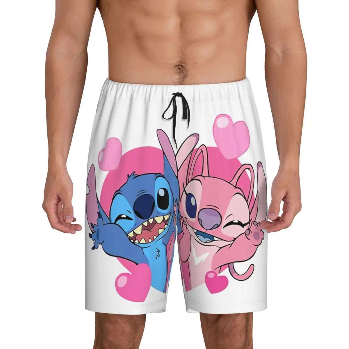 

Custom Print Lilo Stitch Cartoon Anime Manga Pajama Shorts Men Sleepwear Bottoms Sleep Short Pjs with Pockets