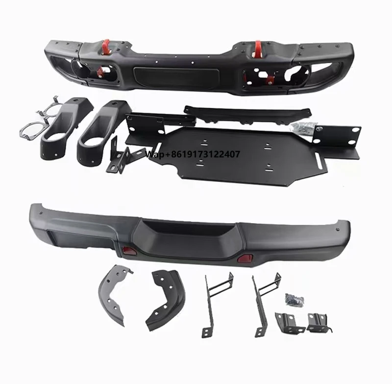 

VISHN for 2018-2024 JL 4x4 Front Bumper and Rear Bumper Set Aluminum 10th Anniversary Style Bull Bar