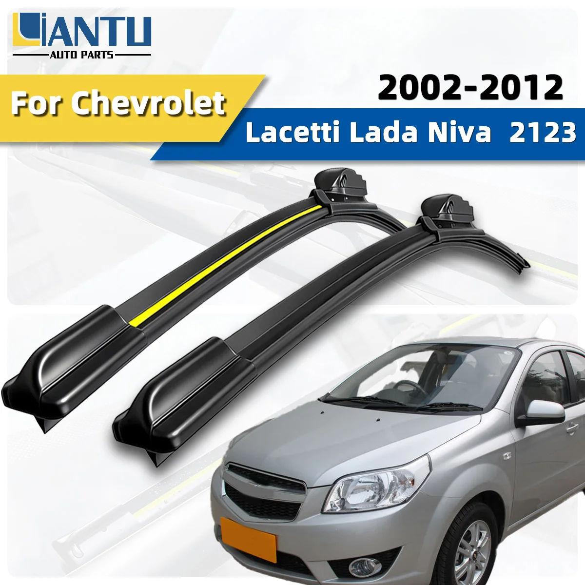 

2PCS Front Wiper Blades Wiper Fit For Chevrolet Lacetti Lada Niva 2123 2002-2012 Durable High Quality Wiper Car Accessories