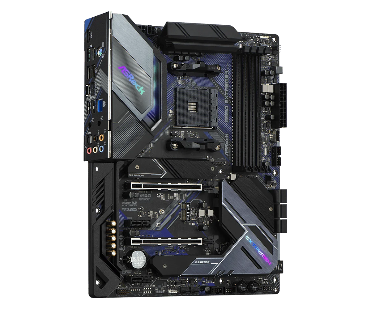 Imagem -04 - Placa-mãe Extreme4 Suporte Am4 5900 4500 5700x 3600 5600 5500 Cpu Atx Ddr4 128gb M.2 Atx Asrock-b550