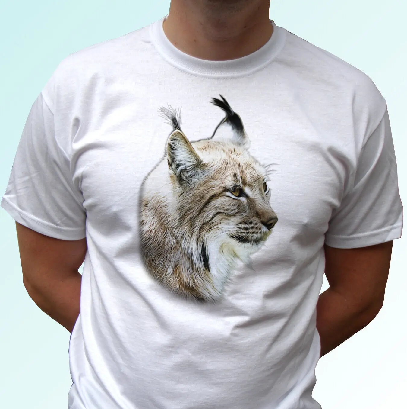 

Lynx t shirt tee top bobcat animal wild cat gift mens womens kids baby sizes