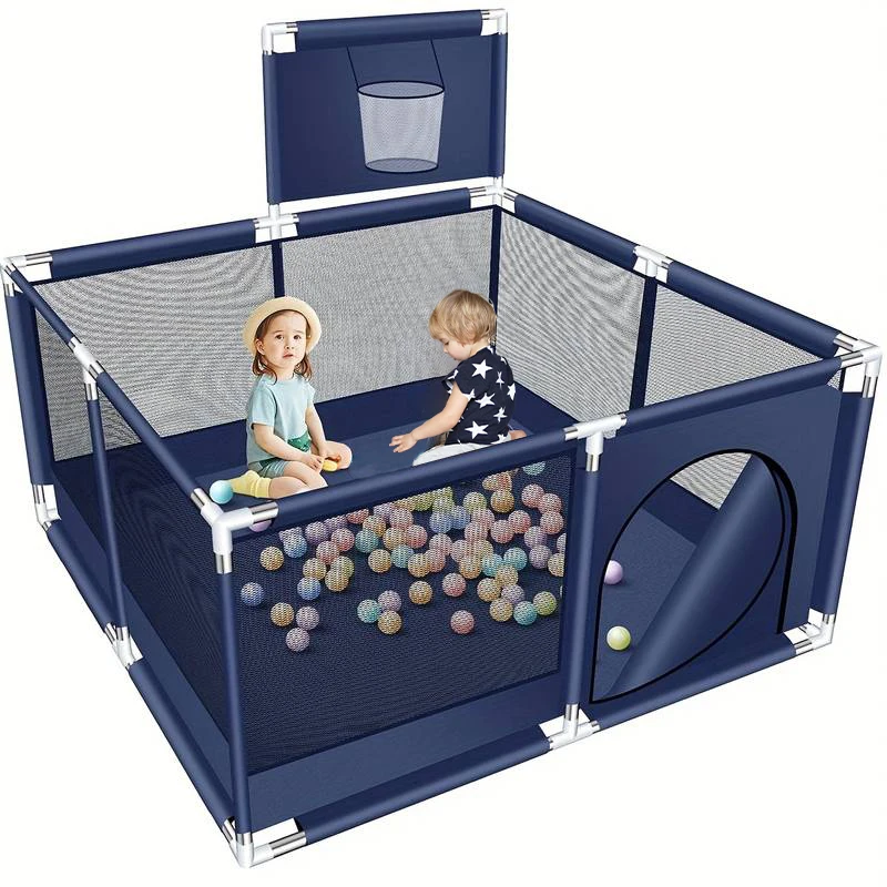 Baby Playpen Indoor Baby Playground Park for Baby Balls Pool Basketball Activities for Baby Gym Safety Child Game Fence