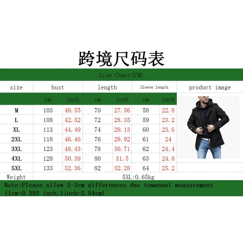 Spring and Autumn Men\'s Coat Mid Length Windbreaker Outdoor Windproof Men\'s Casual and Fashionable Coat Male Clothing