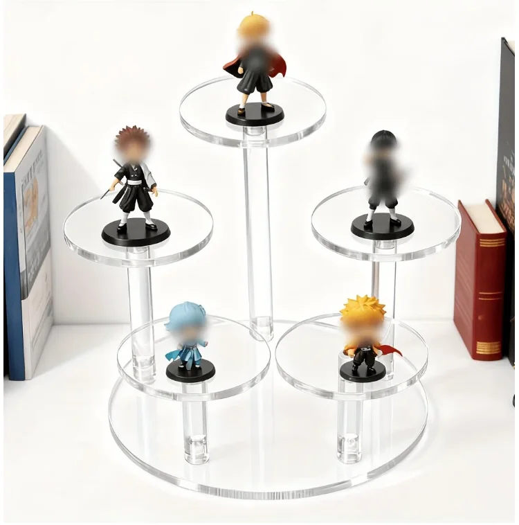 Multifunktionales, transparentes, langlebiges Acryl-Display-Regal, geeignet zum Platzieren von Schmuck, Cupcakes, Parfüm, Puppen, Aufbewahrungsregal. – Detail 14