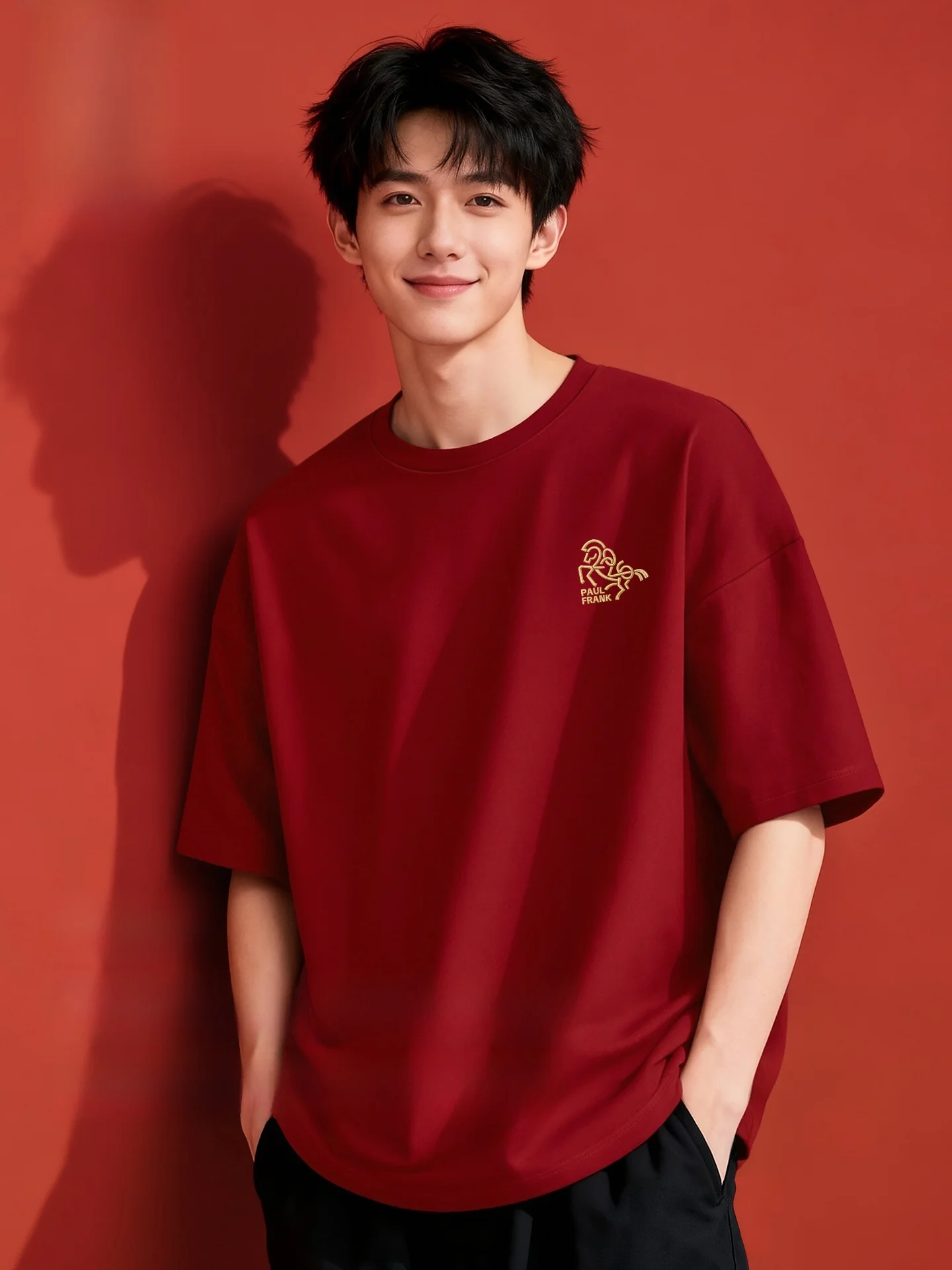 

Monkey Red ort Sve Cotton T-irt Men's Casual Loose Fit Printed Breathable Comfortable Spring Summer Top