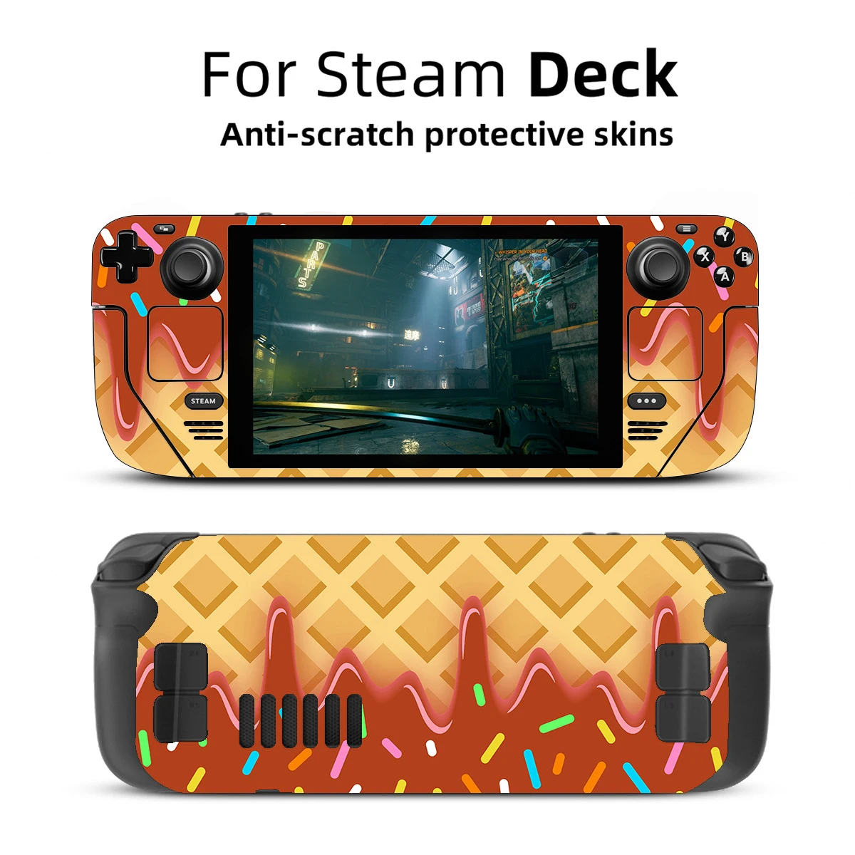 Vinyl Protection Sticker for Steam Deck Game Console Colorful PVC Protective Skin Decal for Valve Steam Deck Gaming Accessories